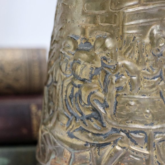 Vintage English Peerage Gold Brass Metal Pitcher - Picture 3 of 8